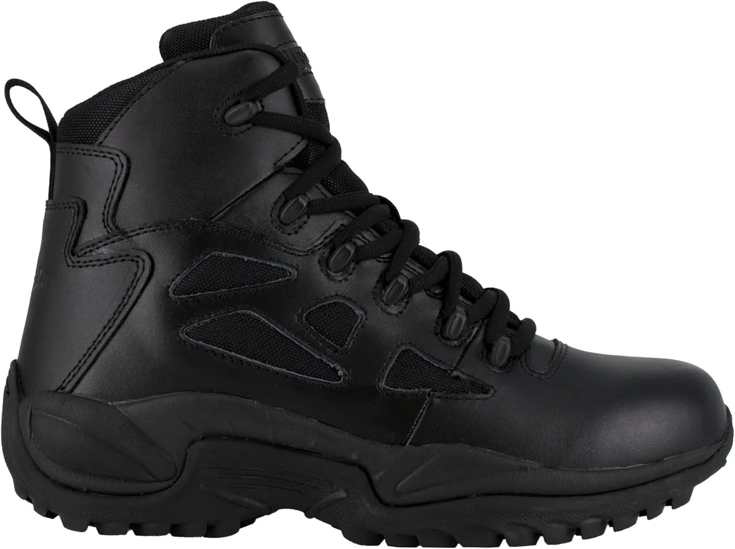 Reebok Work Men's Rapid Response RB Safety Toe 6" Stealth Boot with Side Zipper Military & Tactical