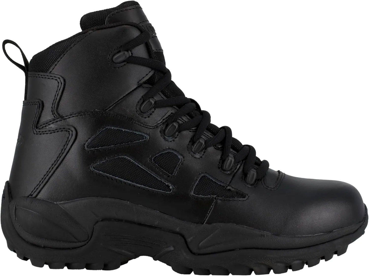 Reebok Work Men's Rapid Response RB Safety Toe 6" Stealth Boot with Side Zipper Military & Tactical