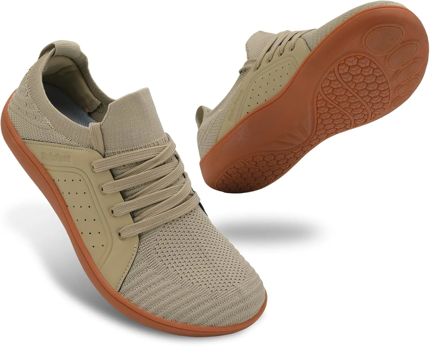 relxfeet Men's Barefoot Shoes Minimalist Cross-Trainer Shoes Wide Toe Walking Shoes Zero Drop Sole Trail Running Sneakers