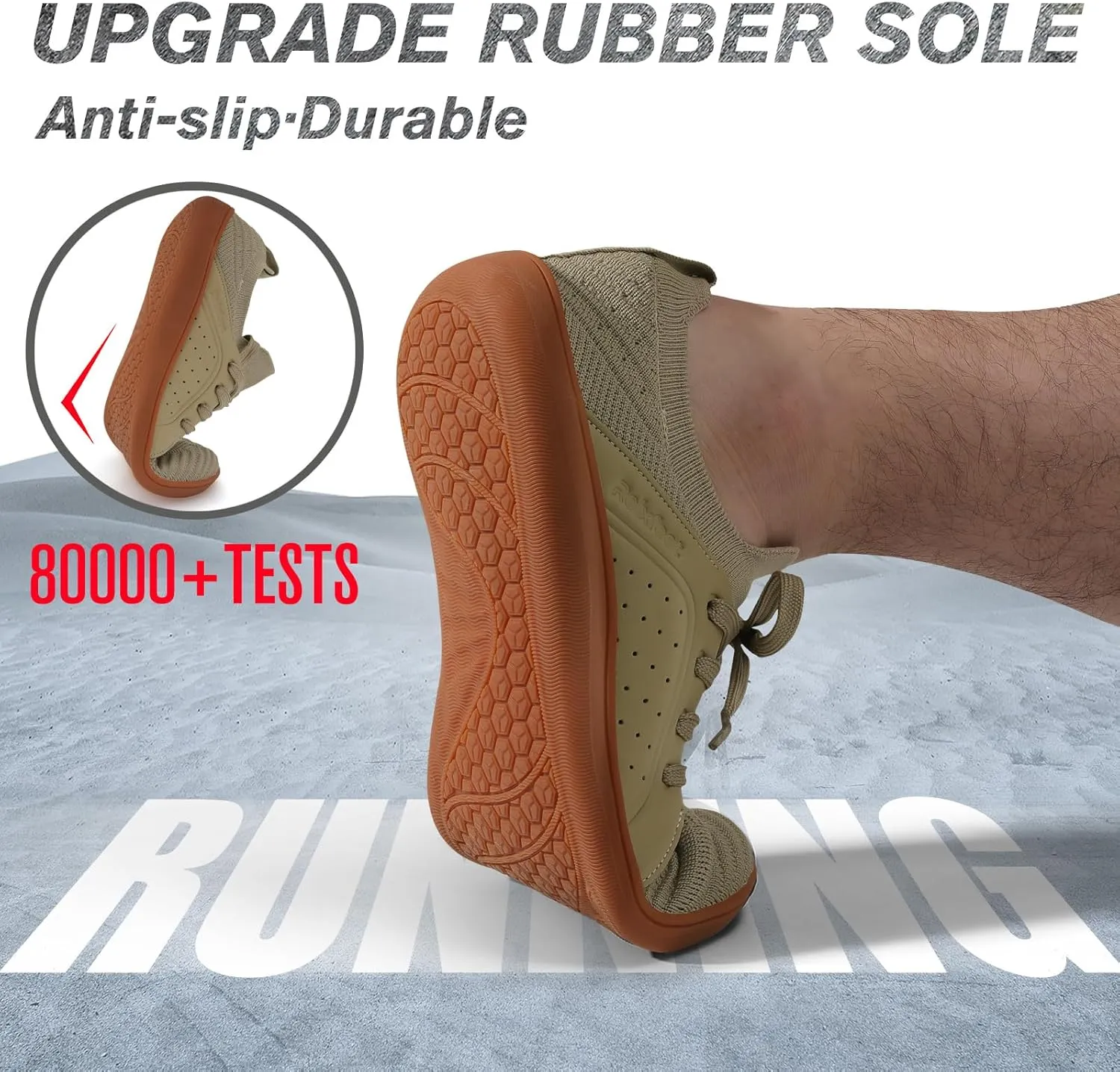 relxfeet Men's Barefoot Shoes Minimalist Cross-Trainer Shoes Wide Toe Walking Shoes Zero Drop Sole Trail Running Sneakers
