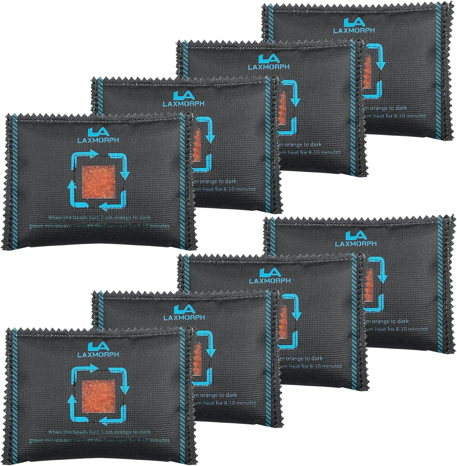 Reusable Desiccant Packs 200g Rechargeable Dehumidifier Bags Silica Gel Packets with Transparent Indicator Window Toxic-Free Moisture Absorbers for Gun Safe Car Closet 3D Filament Storage(8 Packs)