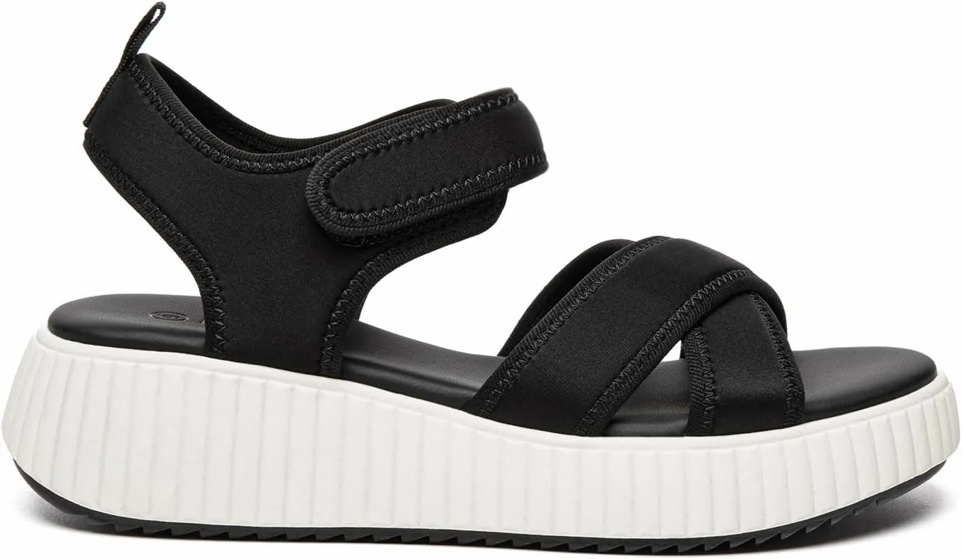 Rihero Women's Comfortable Platform Sport Sandals Open Toe Soft Adjustable Summer Beach Wedge Sandals