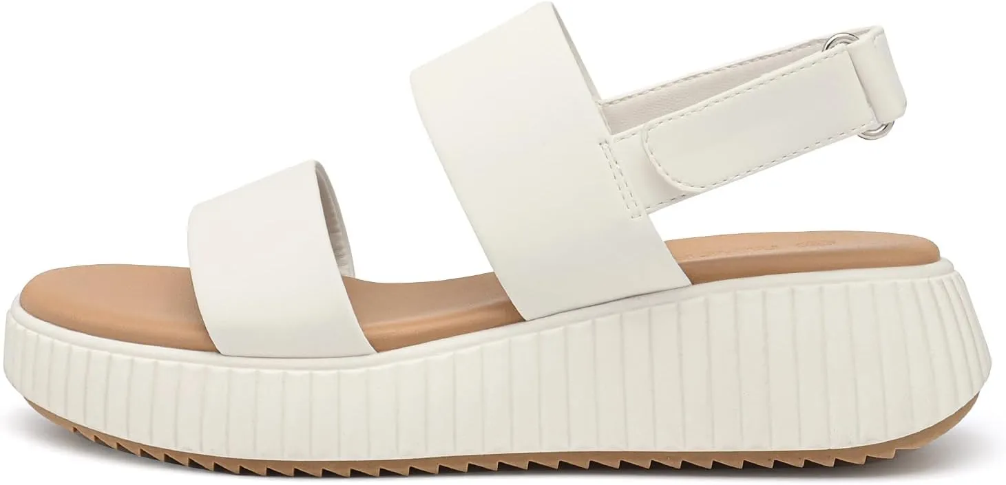 Rihero Women's Platform Sandals Comfortable Open Toe Ankle Strap Adjustable Wedge Sandals