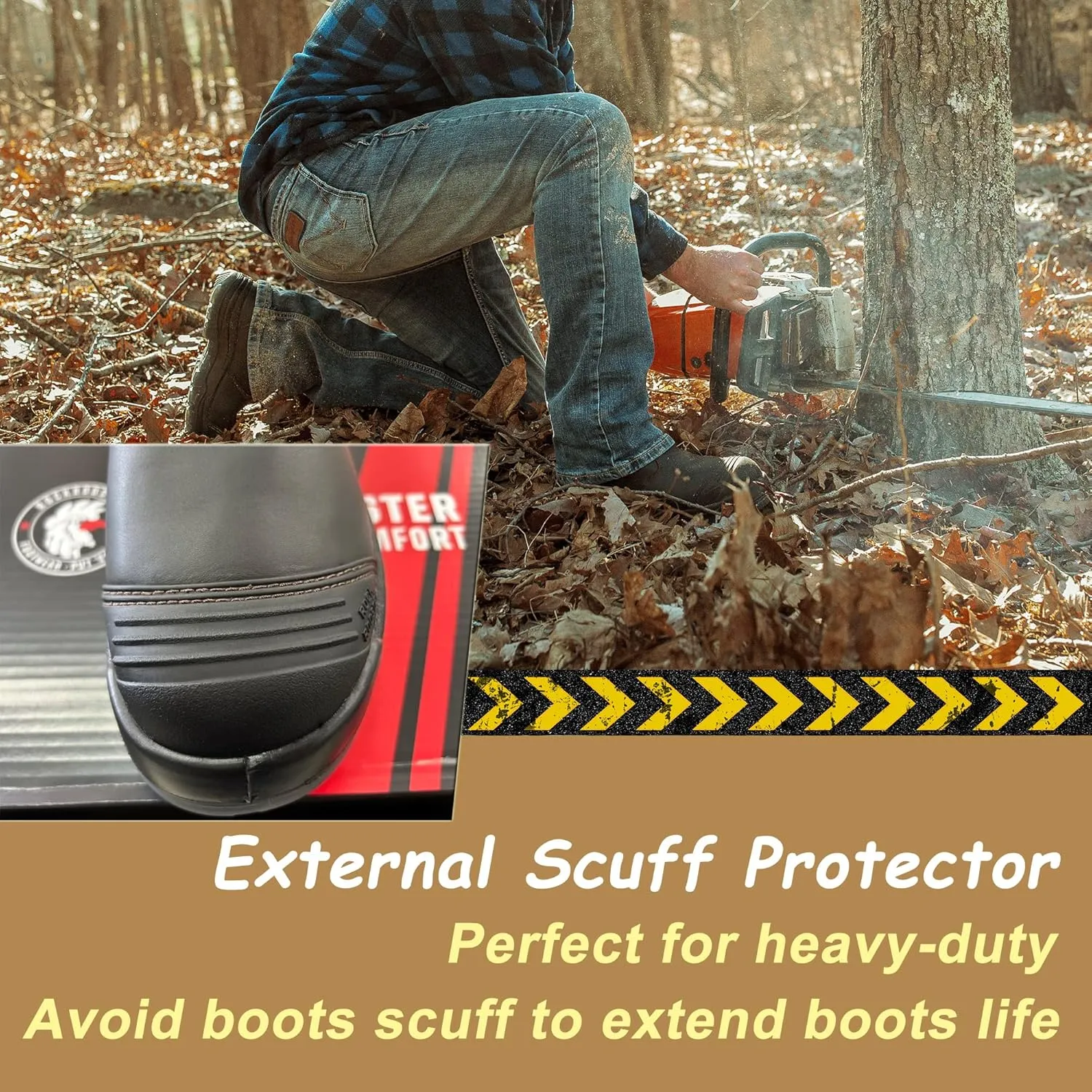 ROCKROOSTER Bakken Men's 6" Wide Slip On Work Boots, Steel Toe Static Dissipative Safety Chelsea Boots AK229 (Dark Brown)