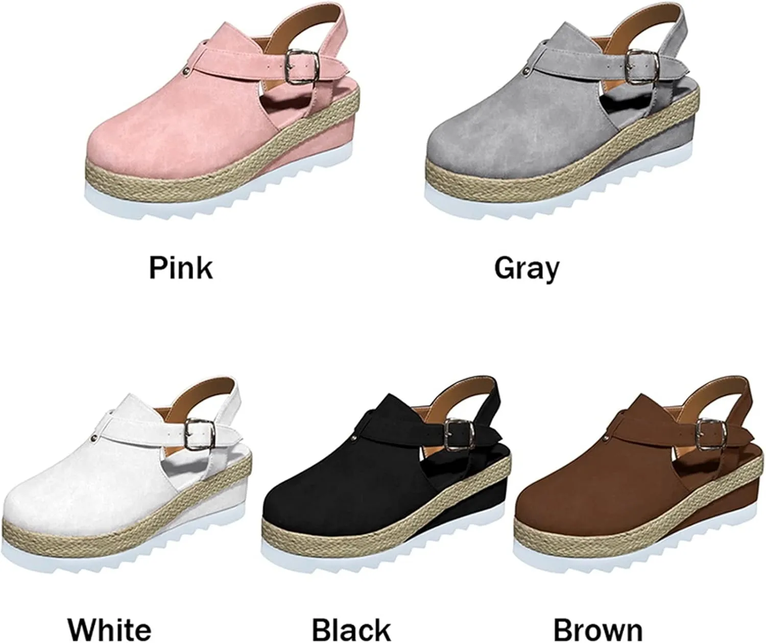 Sandals for Women Casual Summer Closed Toe Platform Sandal Shoes Casual Hollow Ankle Straps Shoes Slip On Soft Shoes,Black,US9/EU41