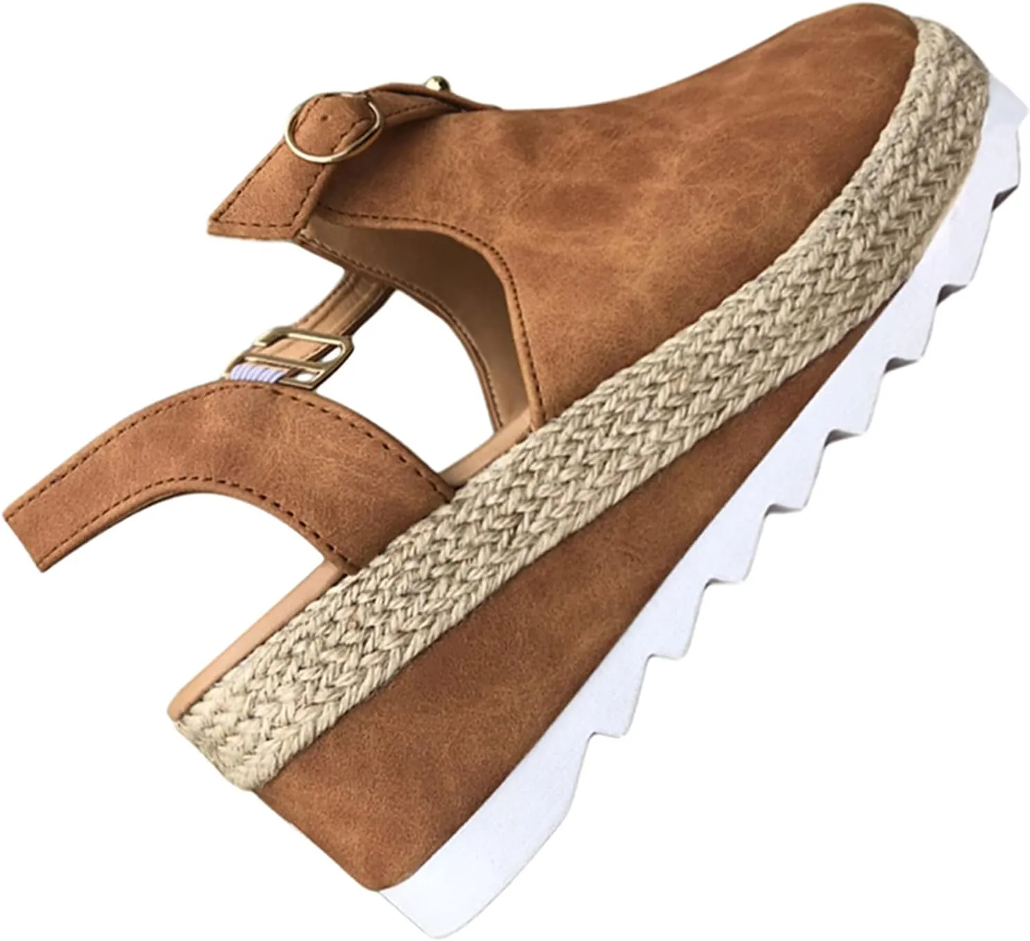 Sandals for Women Casual Summer Closed Toe Platform Sandal Shoes Casual Hollow Ankle Straps Shoes Slip On Soft Shoes,Black,US9/EU41