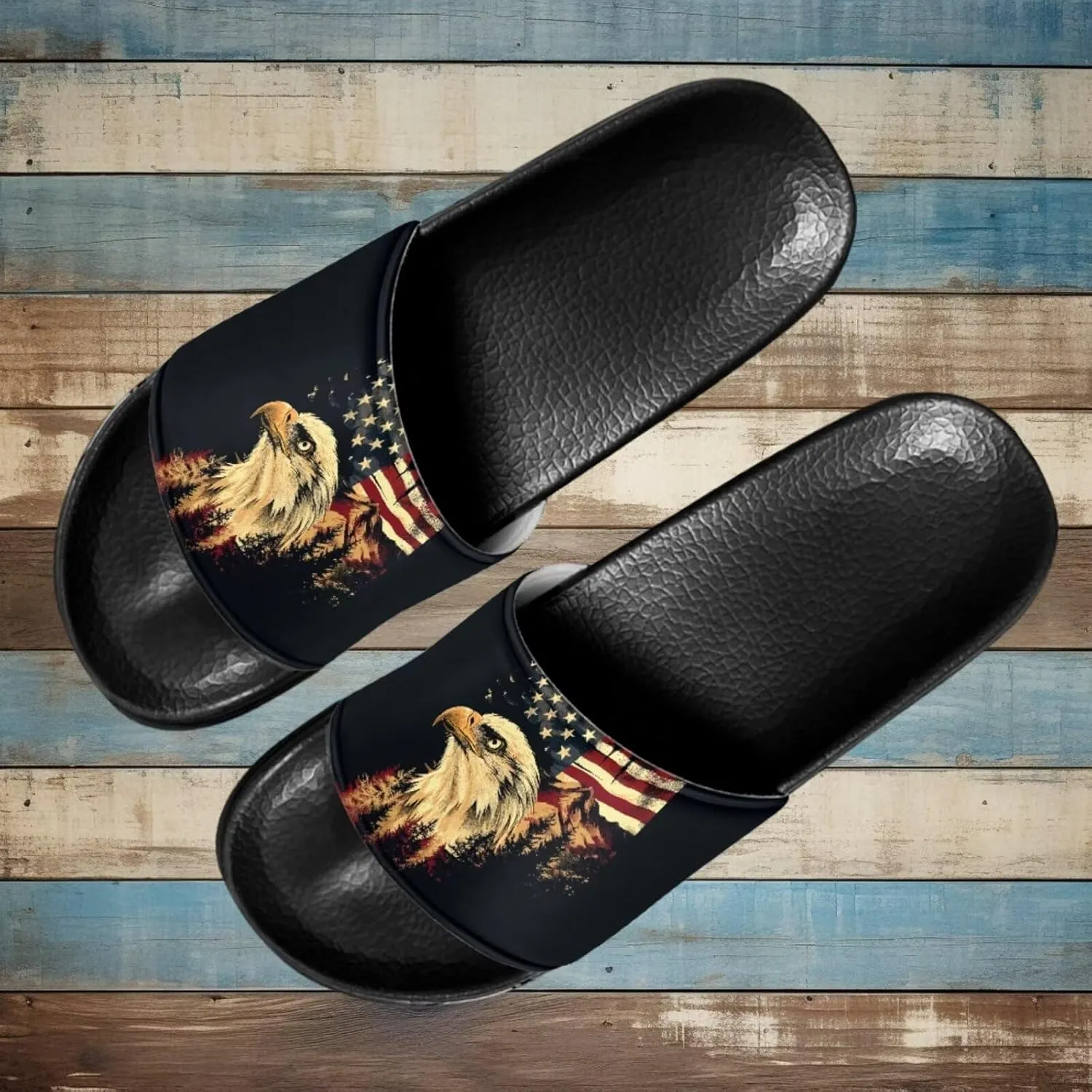 Sandals Slides for Men Cool Summer Slippers Casual Beach Slides Non Slip Bathroom Slide Shoes