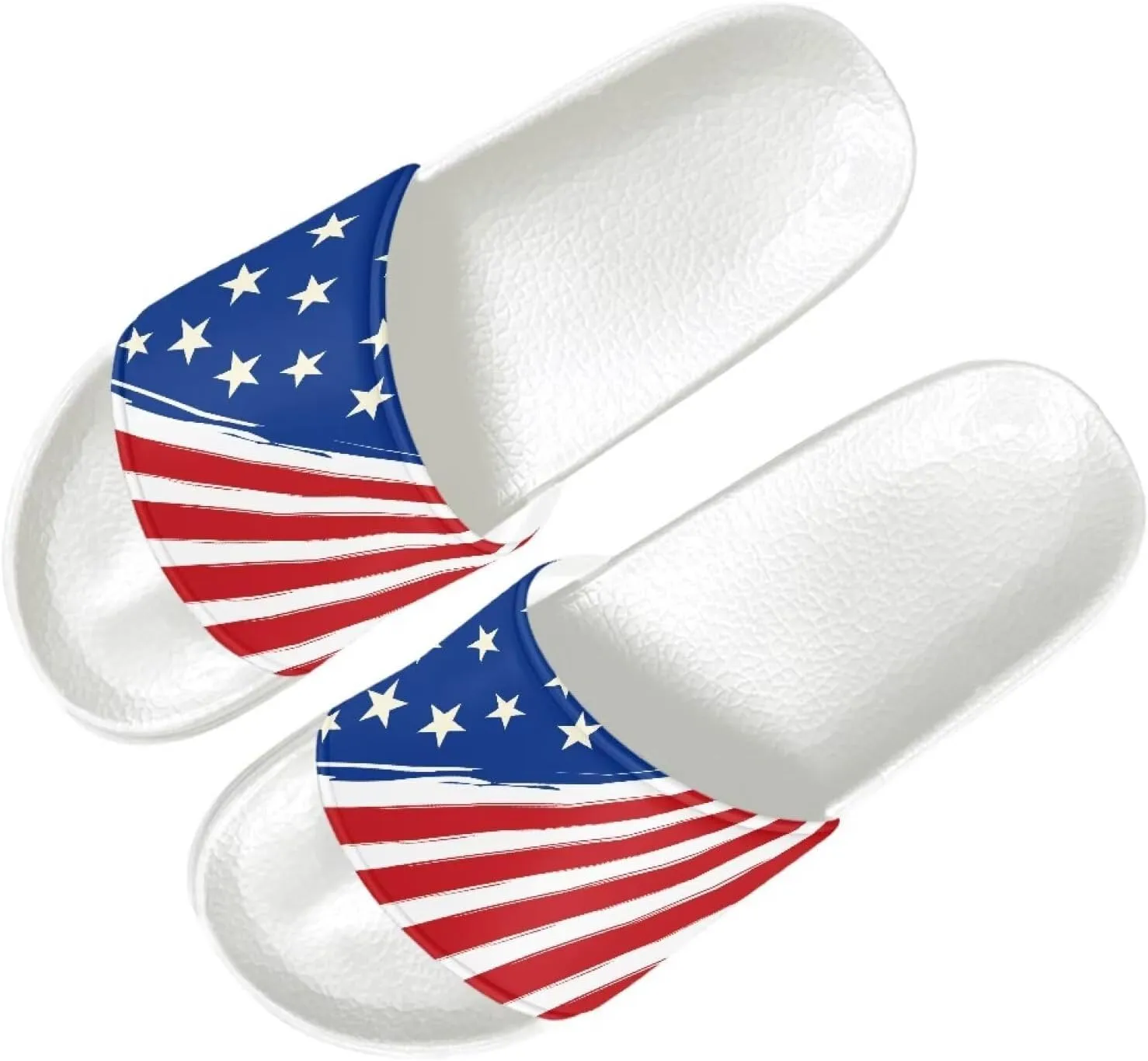 Sandals Slides for Women Non Slip Slippers Lightweight Casual Peep Toe White Sole Summer Shoes Beach Slides