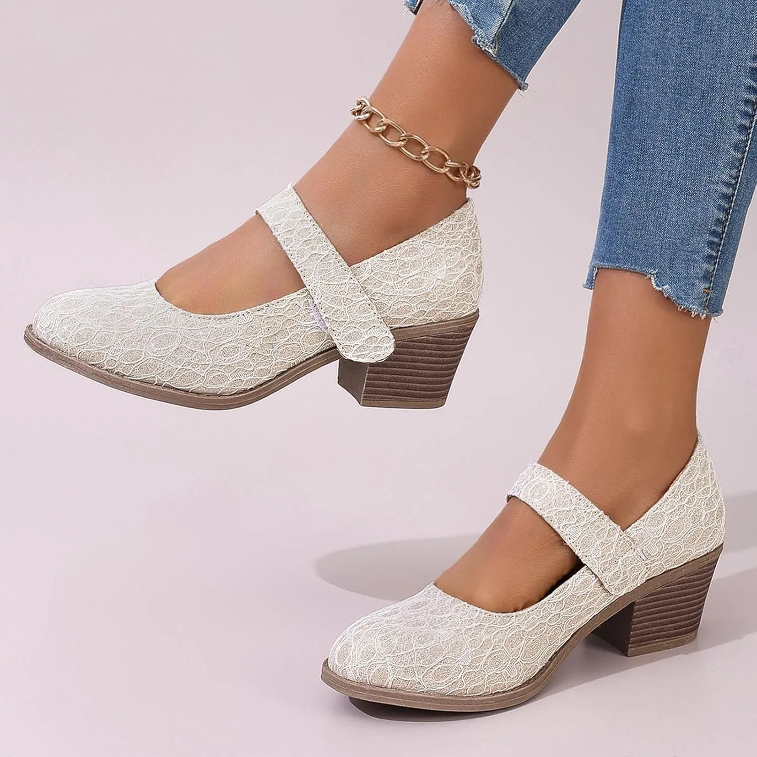 Sandals Women Pointed Toe Short Heel Lace Up Hollow Sandals Comfort PU Leather Wedding Party Summer Womens Sandals