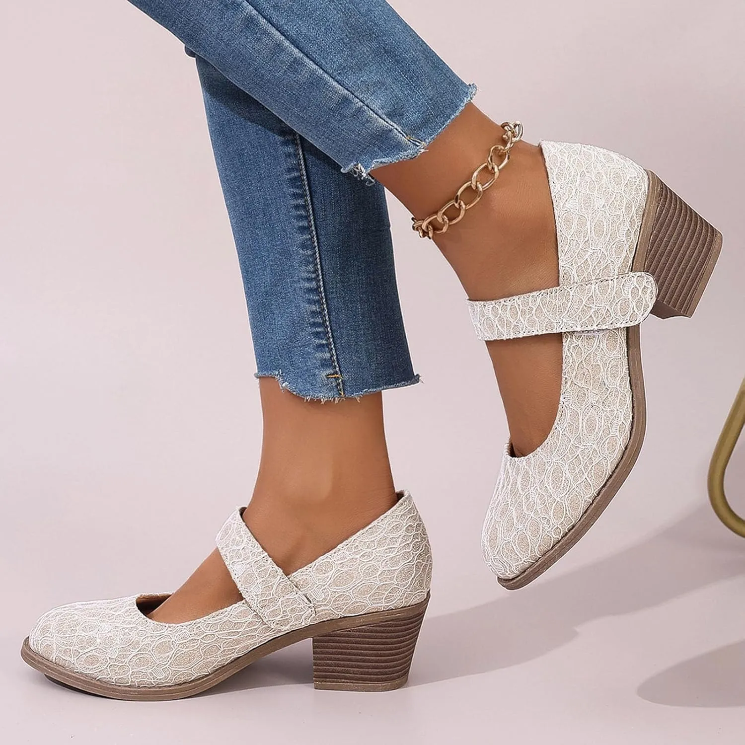 Sandals Women Pointed Toe Short Heel Lace Up Hollow Sandals Comfort PU Leather Wedding Party Summer Womens Sandals