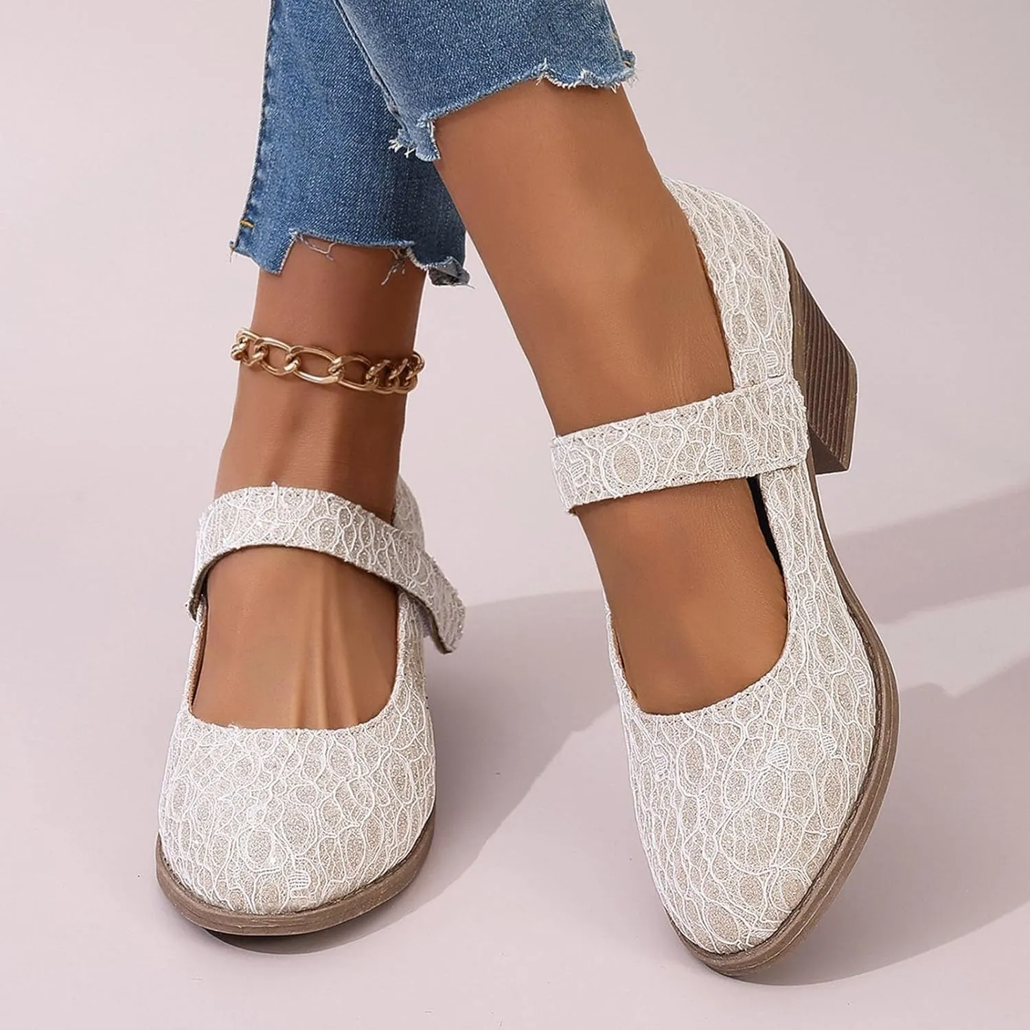 Sandals Women Pointed Toe Short Heel Lace Up Hollow Sandals Comfort PU Leather Wedding Party Summer Womens Sandals