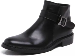 Santimon Mens Chelsea Boos Dress Casual Genuine Leather Zipper Ankle Boots Wedding Prom Tuxedo Business Buckle Monk Strap Chukka Boots