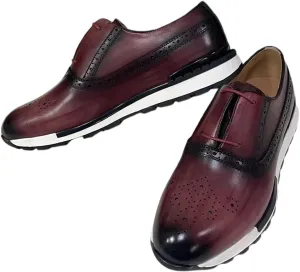 Santimon Mens Sneakers Fashion Casual Shoes Comfort Walking Shoes Modern Genunie Leather Flat Oxfords Business Casual Derby for Men