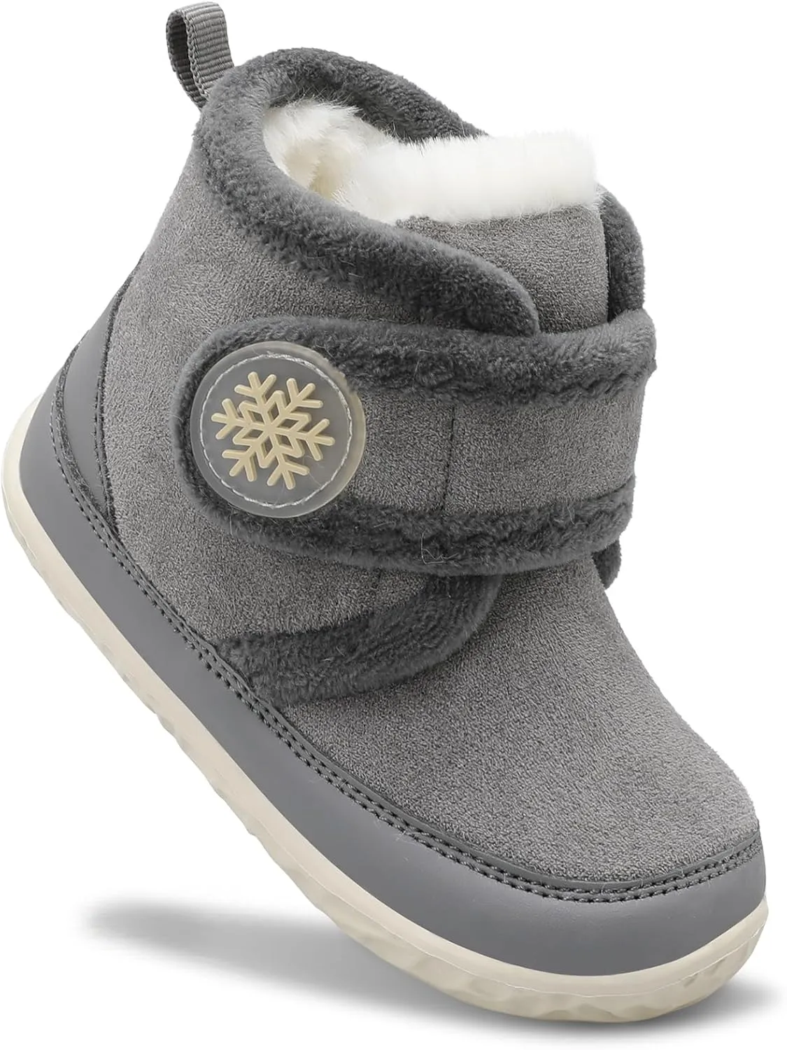Scurtain Toddler Slippers Girl Boy House Shoes Fuzzy Hard Bottom Winter Boots Baby Cozy Walking Sock Shoes