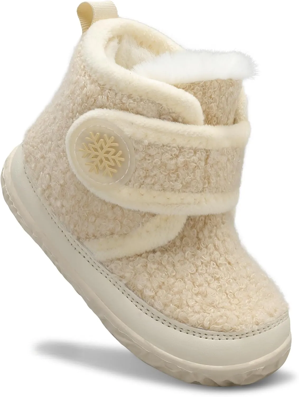 Scurtain Toddler Slippers Girl Boy House Shoes Fuzzy Hard Bottom Winter Boots Baby Cozy Walking Sock Shoes