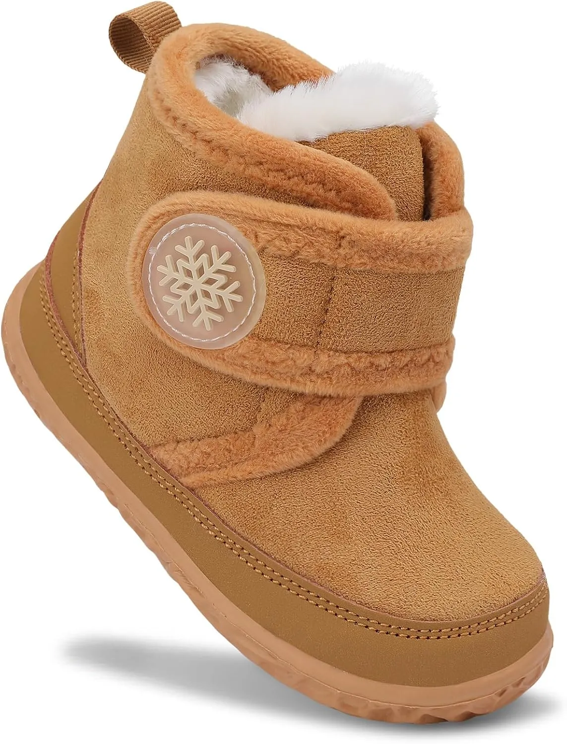 Scurtain Toddler Slippers Girl Boy House Shoes Fuzzy Hard Bottom Winter Boots Baby Cozy Walking Sock Shoes