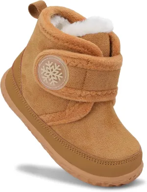 Scurtain Toddler Slippers Girl Boy House Shoes Fuzzy Hard Bottom Winter Boots Baby Cozy Walking Sock Shoes