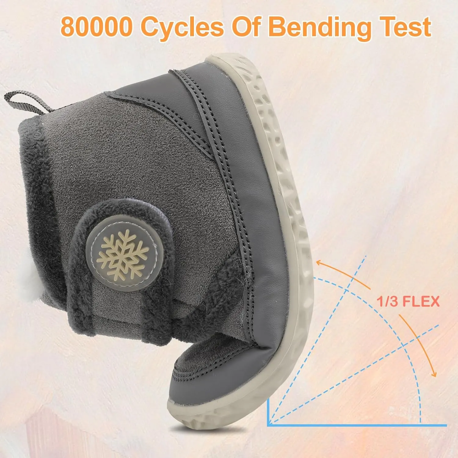 Scurtain Toddler Slippers Girl Boy House Shoes Fuzzy Hard Bottom Winter Boots Baby Cozy Walking Sock Shoes