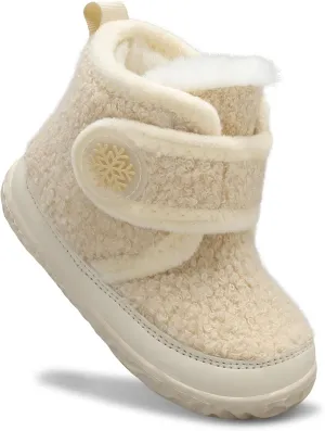 Scurtain Toddler Slippers Girl Boy House Shoes Fuzzy Hard Bottom Winter Boots Baby Cozy Walking Sock Shoes
