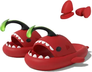 Shark Slides Angler Fish, Shark Slippers, Glow In The Dark, Super Soft, Comfy, Super Soft Environmental EVA