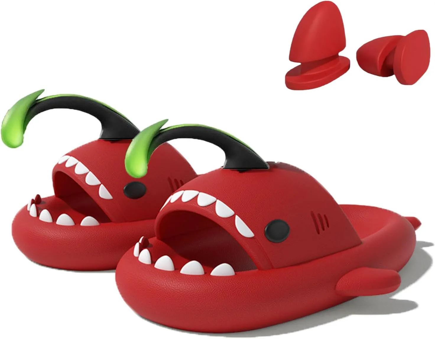 Shark Slides Angler Fish, Shark Slippers, Glow In The Dark, Super Soft, Comfy, Super Soft Environmental EVA