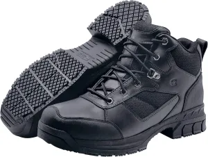 Shoes for Crews Voyager II, Men's, Women's, Unisex Steel Toe (ST) Work Boots, Slip Resistant, Water Resistant, Black, Men's 11 / Women's 12.5