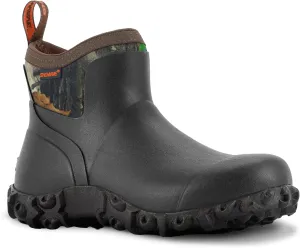 Showave Men's Ankle Rain Boots Waterproof Rubber Garden Boots Durable Slip on Rain Shoes for Outdoor Mud Yard Chore