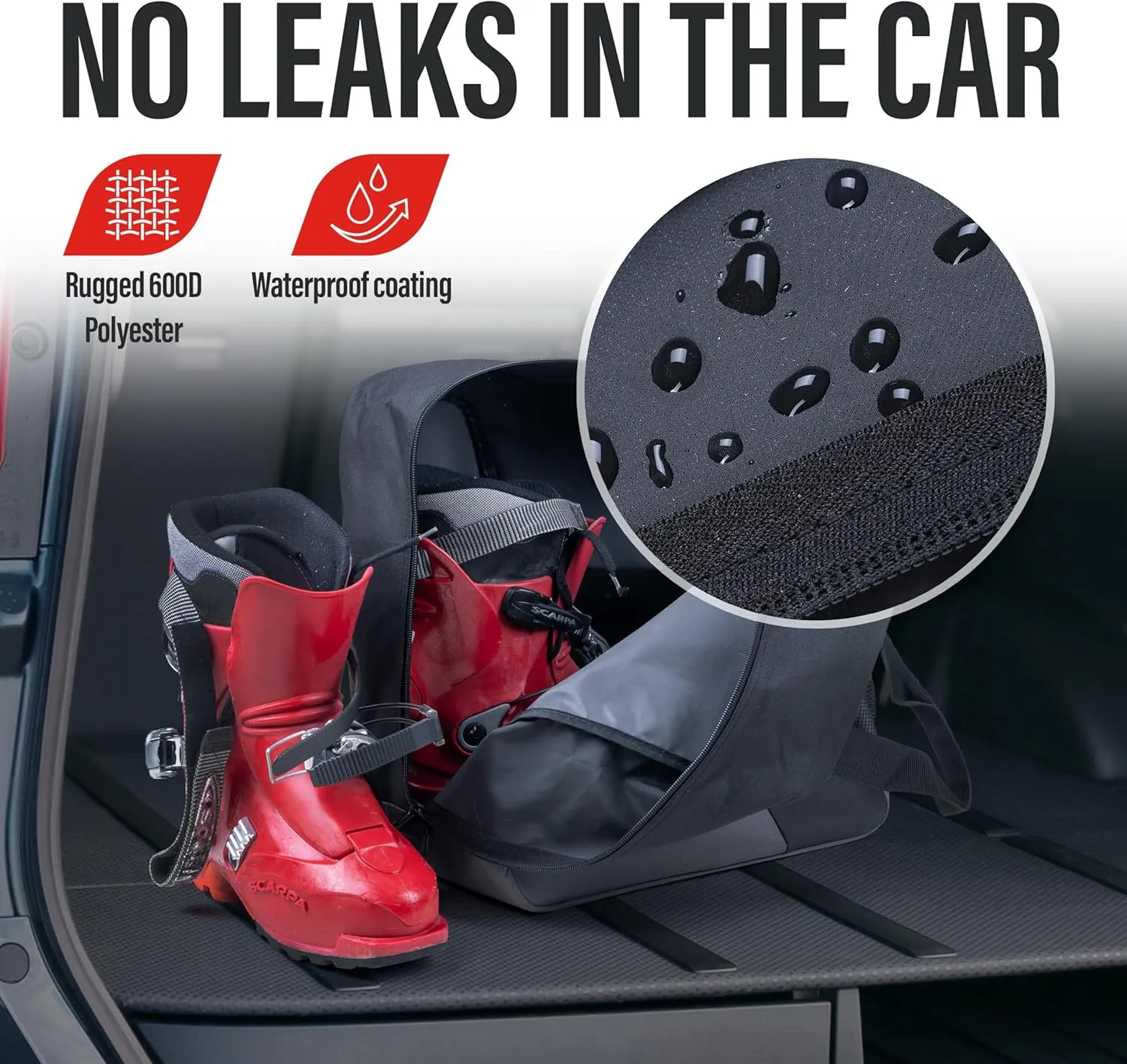 Ski Bag and Boot Bag Combo - Ski Bags for Air Travel - Unpadded Snow Ski Bags - For Skis Up to 180cm