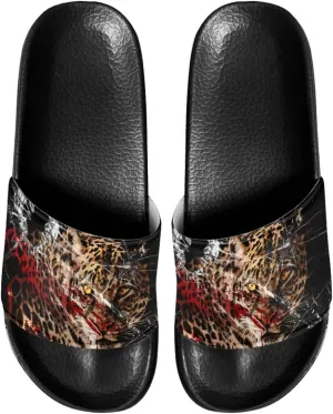 Slides for Men and,Flat Slides Slippers,Non-Slip Quick Drying Soft Lightweight Shower Shoes