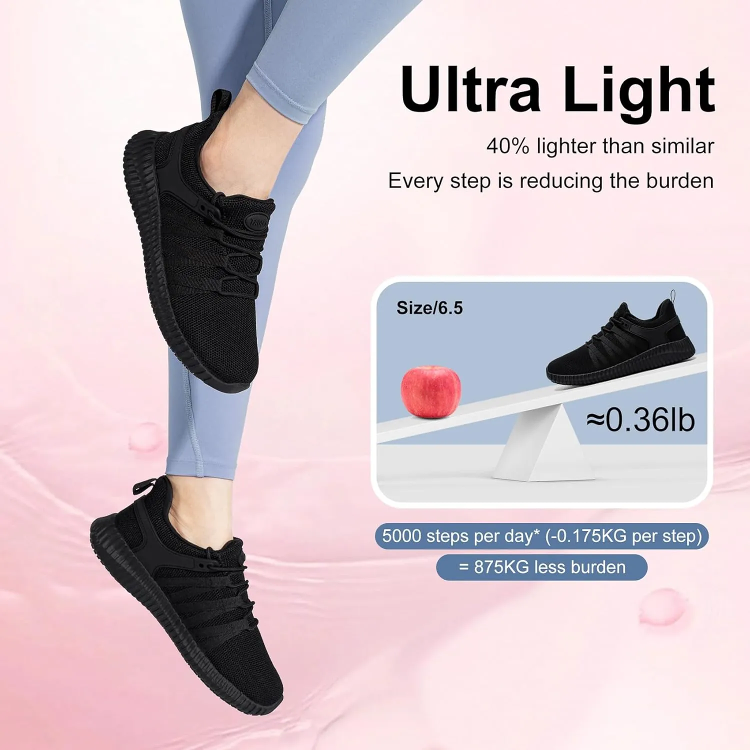 Slip On Work Shoes for Women Non Slip Sneakers Breathable Lightweight Walking Shoes Restaurant Slip Resistant Food Service Chef Kitchen Sneakers, Black