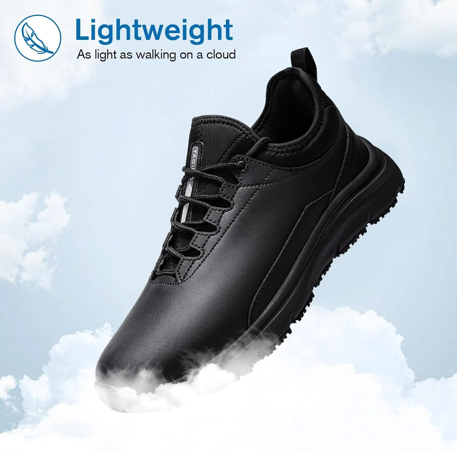 Slip On Work Shoes for Women Non Slip Sneakers Breathable Lightweight Walking Shoes Restaurant Slip Resistant Food Service Chef Kitchen Sneakers, Black
