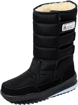 Snow Boots for Women Waterproof Warm Fur Lined Boots Winter Hiking Boots Non-Slip Comfortable Mid Calf Outdoor Boots