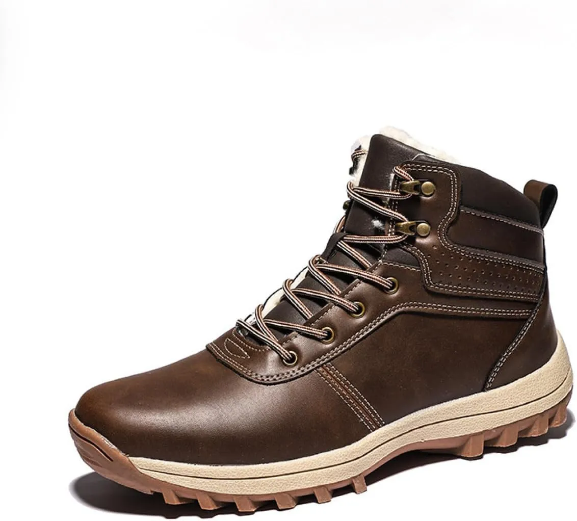 Snow shoes for men snow boots winter boots cold weather boots waterproof winter boots lightweight climbing shoes autumn winter lace-up boots thick soles cotton shoes snow shoes Father's Day outdoor