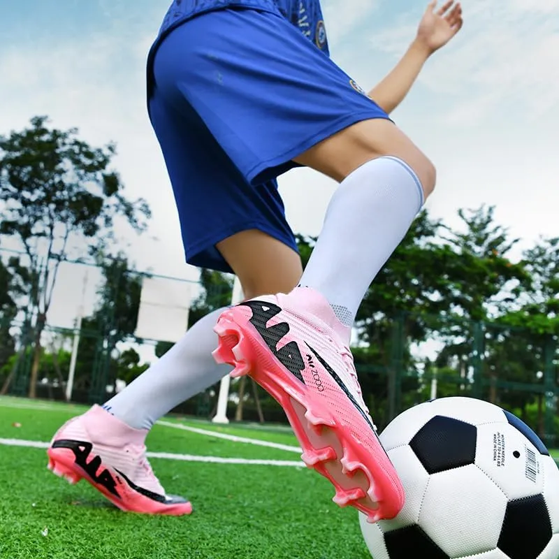 Soccer Cleats Boots for Mens Womens, Football Cleats Shoes Unisex Youth Students Running Training Boots Non-Slip Rugby Cleats Soccer AG FG TF Athletic Shoes for Outdoor Turf Athletic Indoor