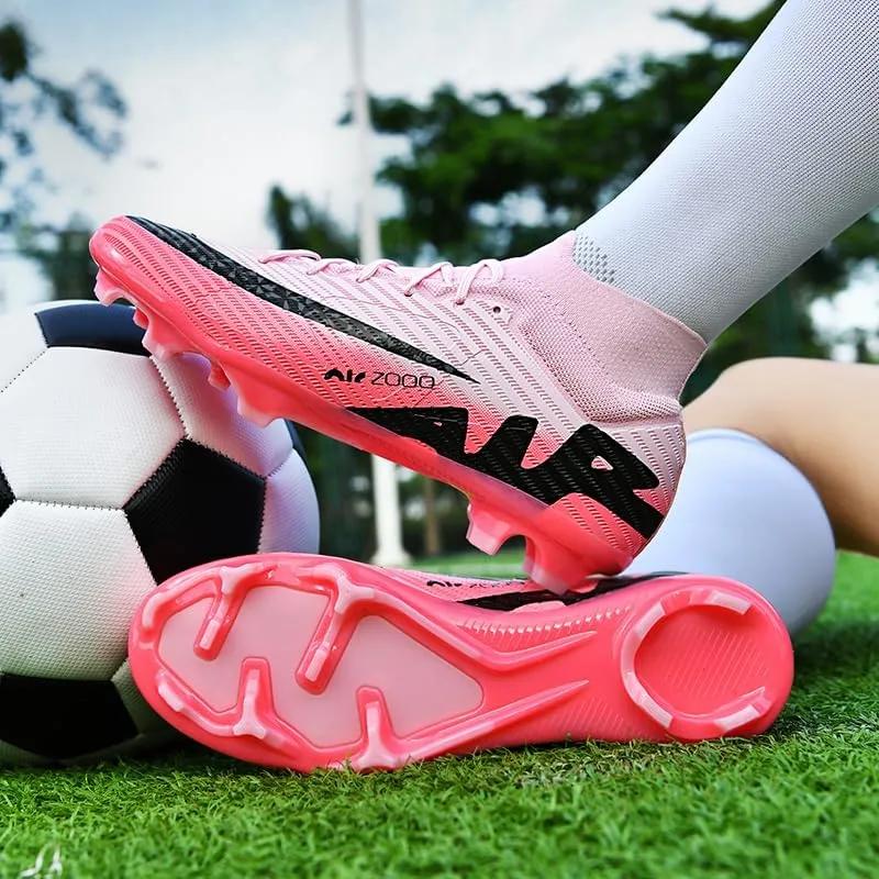 Soccer Cleats Boots for Mens Womens, Football Cleats Shoes Unisex Youth Students Running Training Boots Non-Slip Rugby Cleats Soccer AG FG TF Athletic Shoes for Outdoor Turf Athletic Indoor