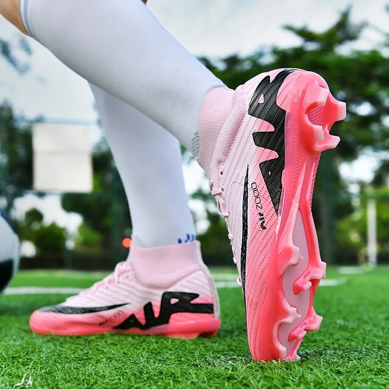 Soccer Cleats Boots for Mens Womens, Football Cleats Shoes Unisex Youth Students Running Training Boots Non-Slip Rugby Cleats Soccer AG FG TF Athletic Shoes for Outdoor Turf Athletic Indoor