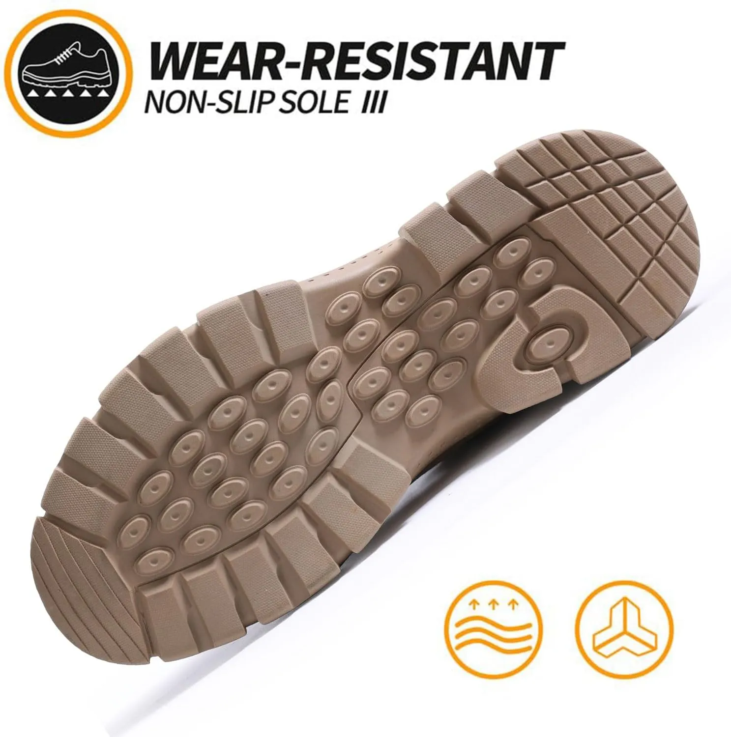 Steel Toe Boots for Men Indestructible Construction Steel Toe Work Shoes Breathable Lightweight High Top Safety Work Boots for Men.
