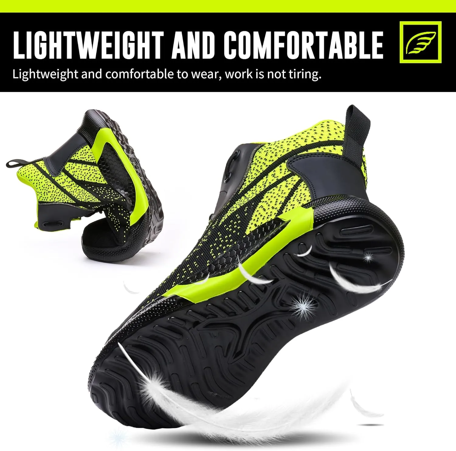 Steel Toe Shoes for Men Lightweight Comfortable Steel Toe Sneakers Waterproof Slip Resistant Steel Toe Boots for Women