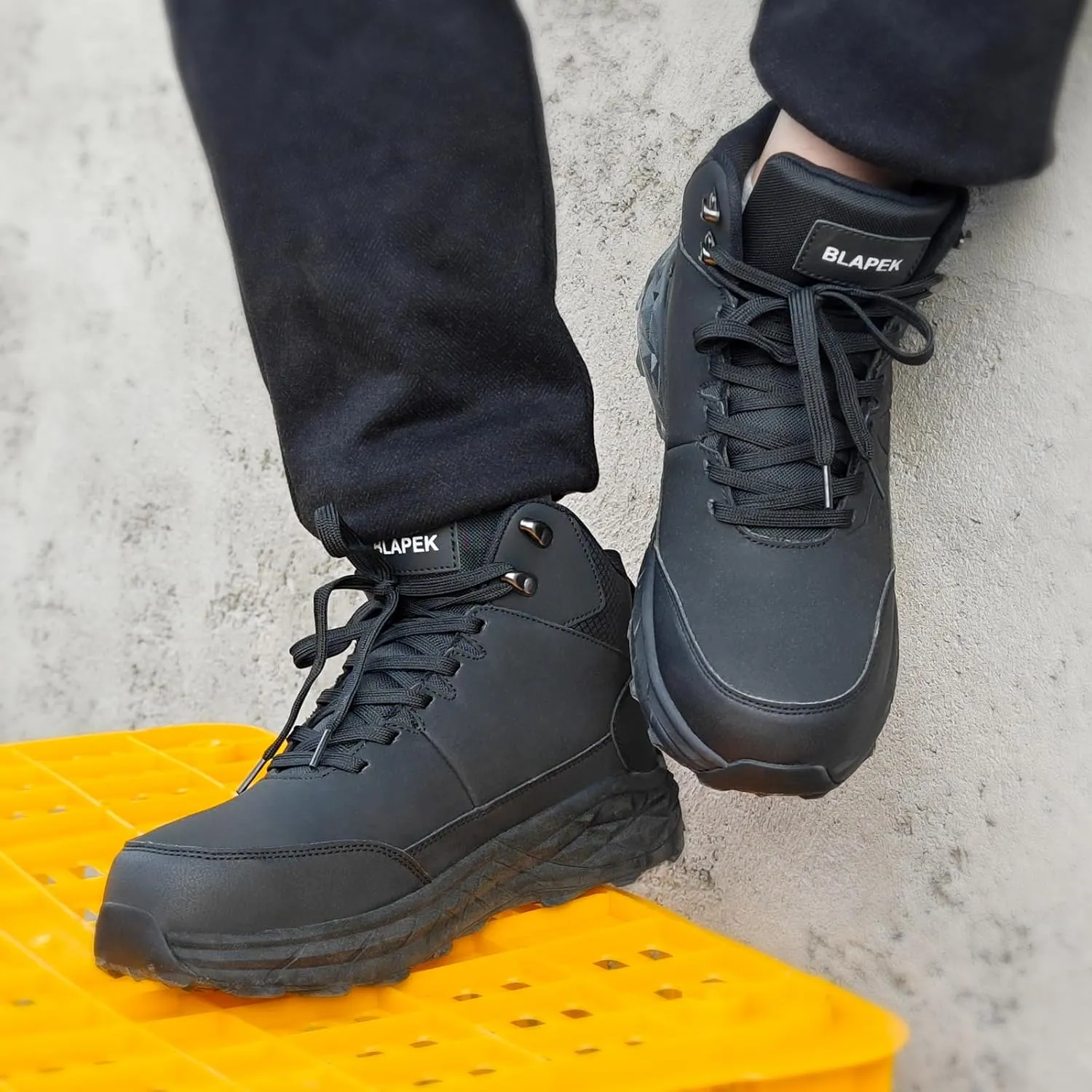 Steel Toe Work Boots for Men Non Slip Puncture Proof Safety Work Shoes for Men with Indestructible Construction Comfortable Perfect for Outdoor Work, Hiking, Construction
