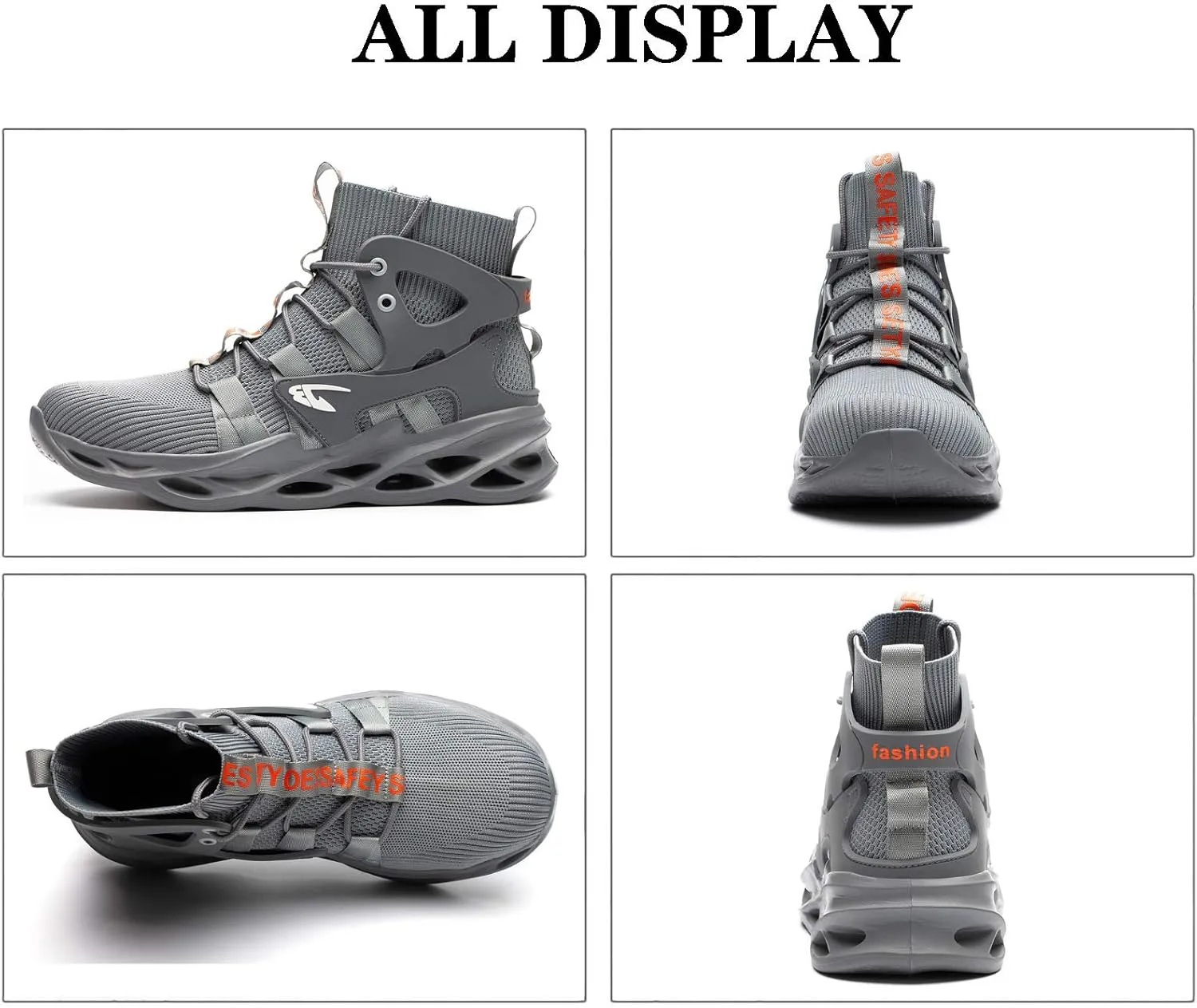 Steel Toe Work Boots for Men Women Lightweight Industrial & Construction Indestructible Safety Comfortable Shoes