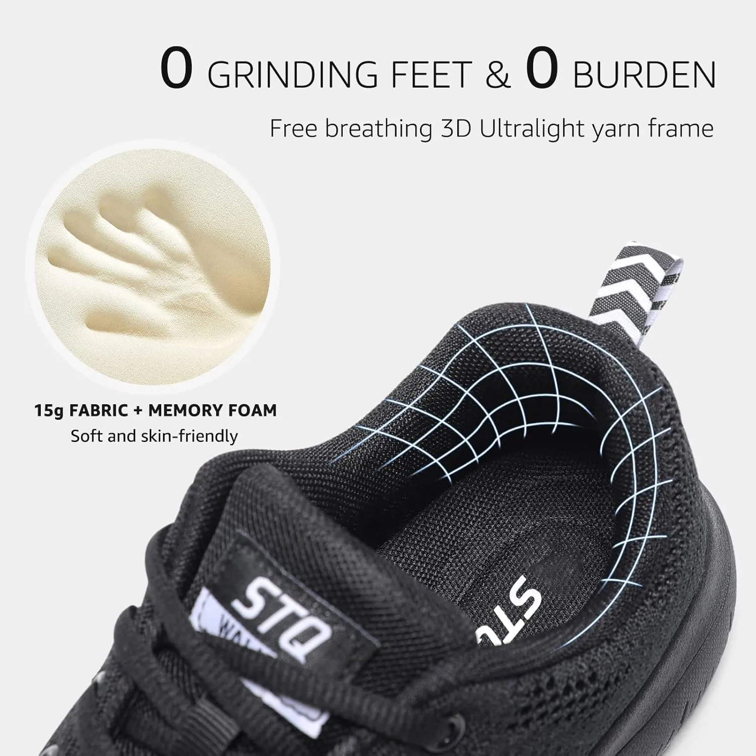STQ Tennis Shoes Womens Lightweight Comfortable Lace up Walking Shoes Athletic Fashion Workout Gym Cross Training Sneakers