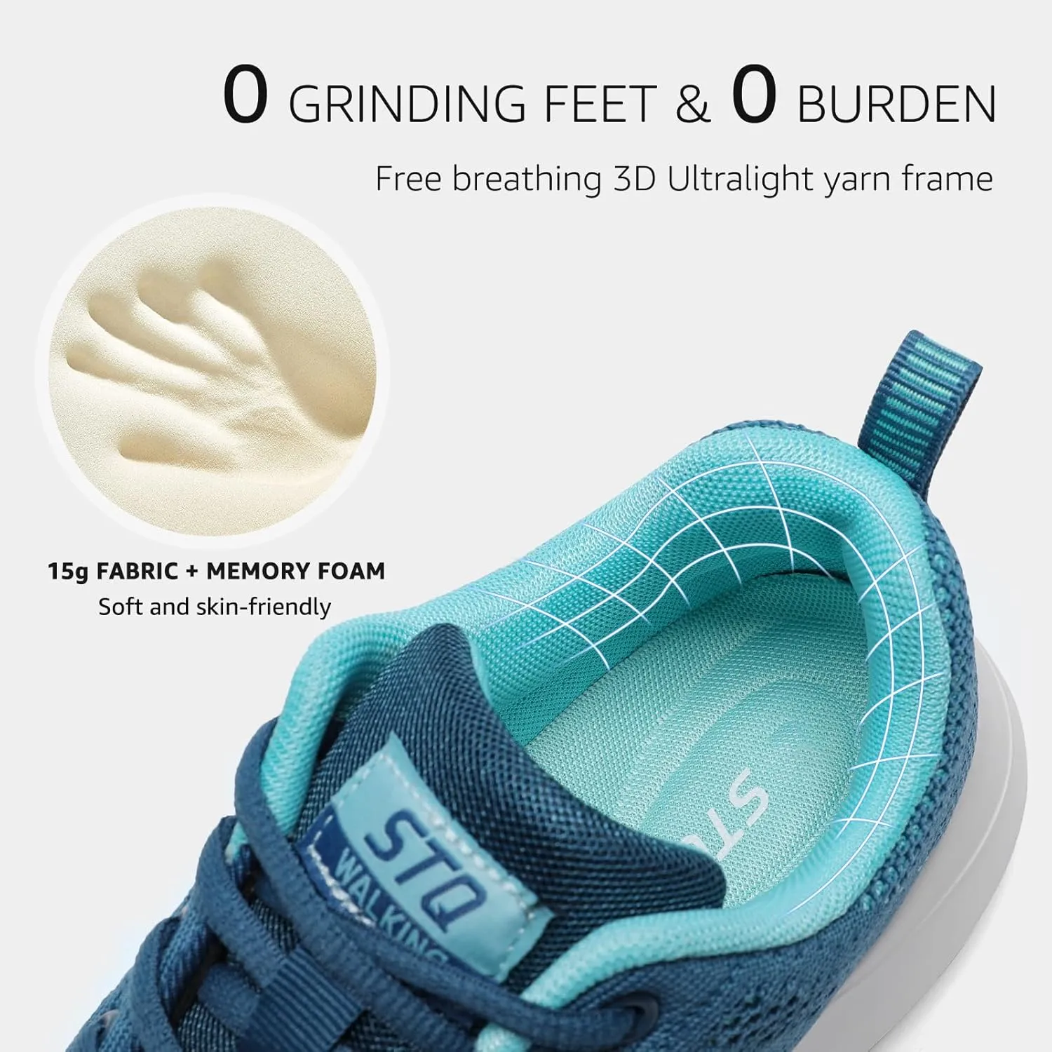 STQ Tennis Shoes Womens Lightweight Comfortable Lace up Walking Shoes Athletic Fashion Workout Gym Cross Training Sneakers