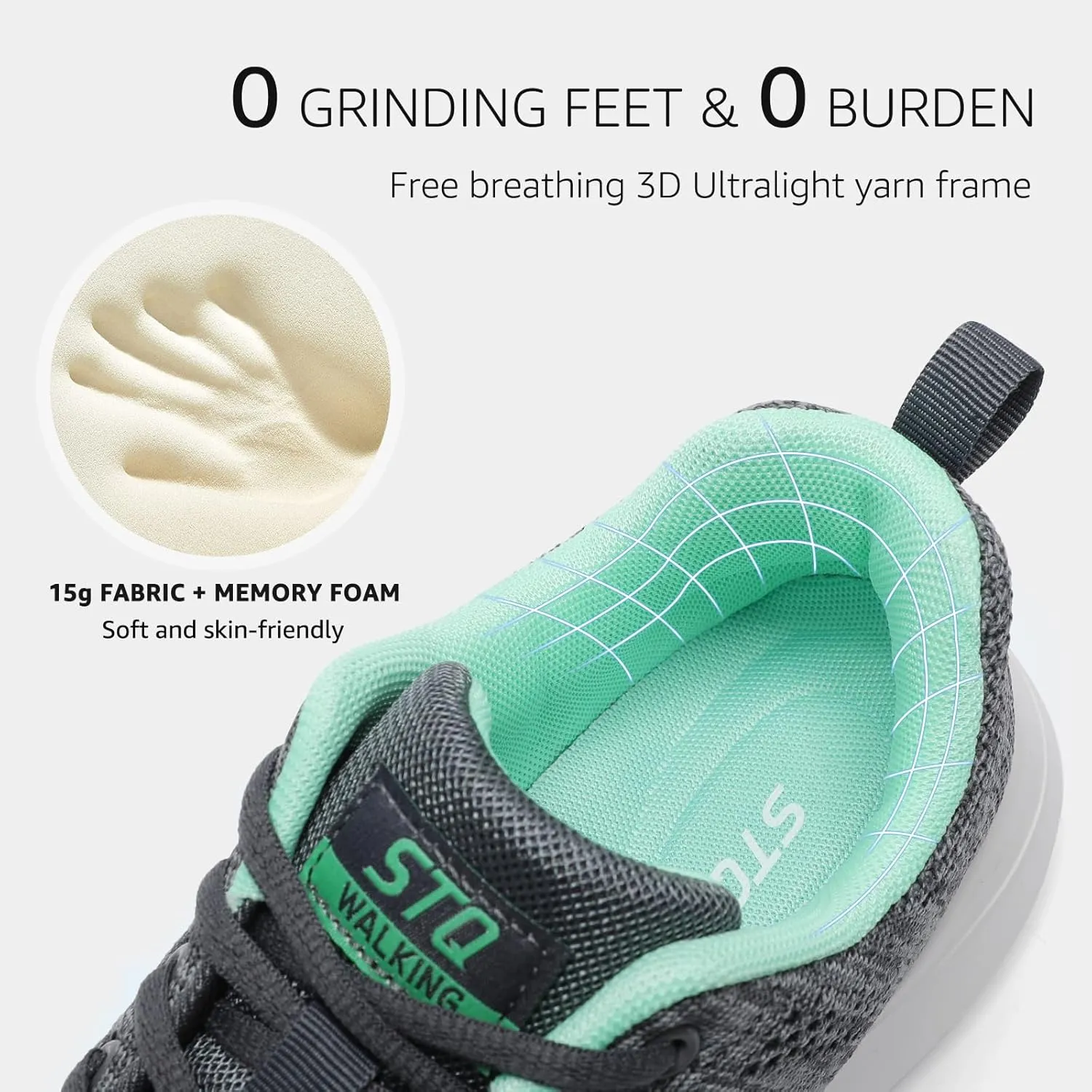 STQ Tennis Shoes Womens Lightweight Comfortable Lace up Walking Shoes Athletic Fashion Workout Gym Cross Training Sneakers