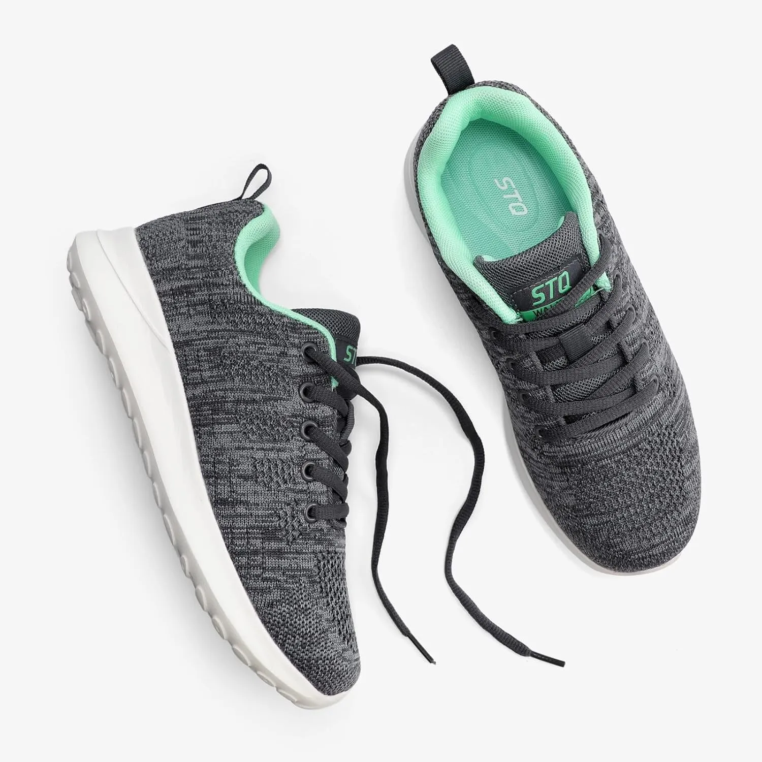 STQ Tennis Shoes Womens Lightweight Comfortable Lace up Walking Shoes Athletic Fashion Workout Gym Cross Training Sneakers