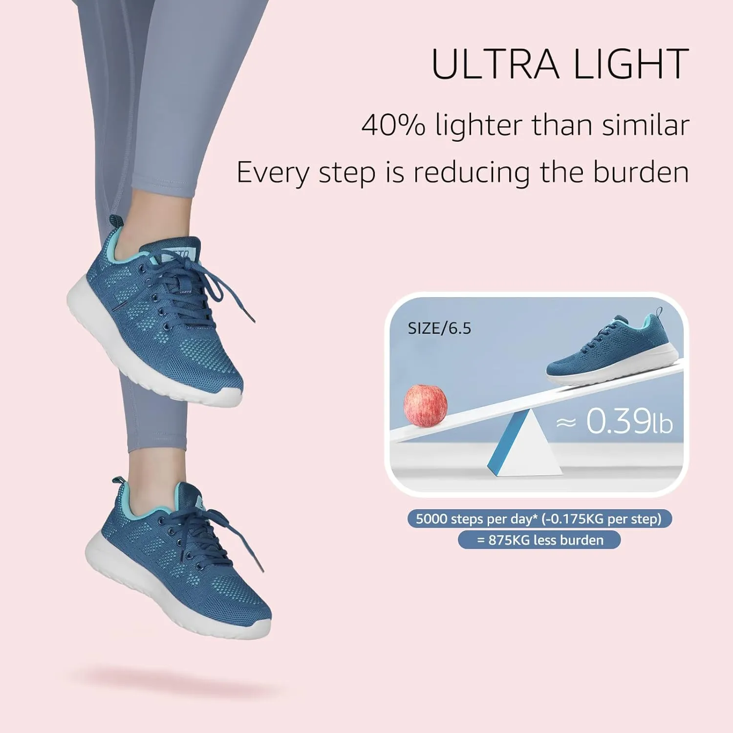 STQ Tennis Shoes Womens Lightweight Comfortable Lace up Walking Shoes Athletic Fashion Workout Gym Cross Training Sneakers