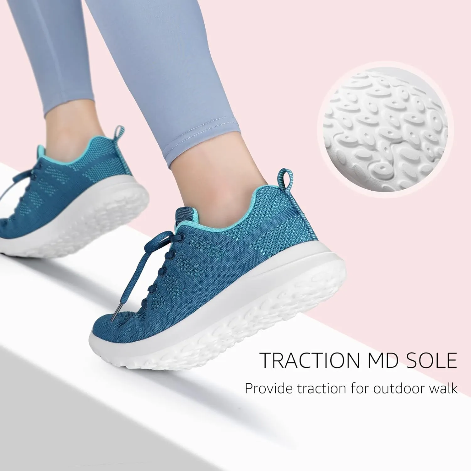 STQ Tennis Shoes Womens Lightweight Comfortable Lace up Walking Shoes Athletic Fashion Workout Gym Cross Training Sneakers