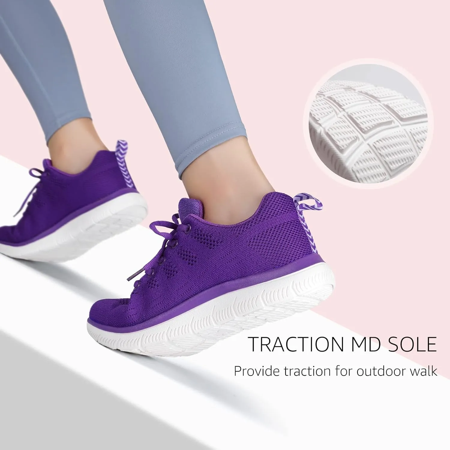 STQ Tennis Shoes Womens Lightweight Comfortable Lace up Walking Shoes Athletic Fashion Workout Gym Cross Training Sneakers