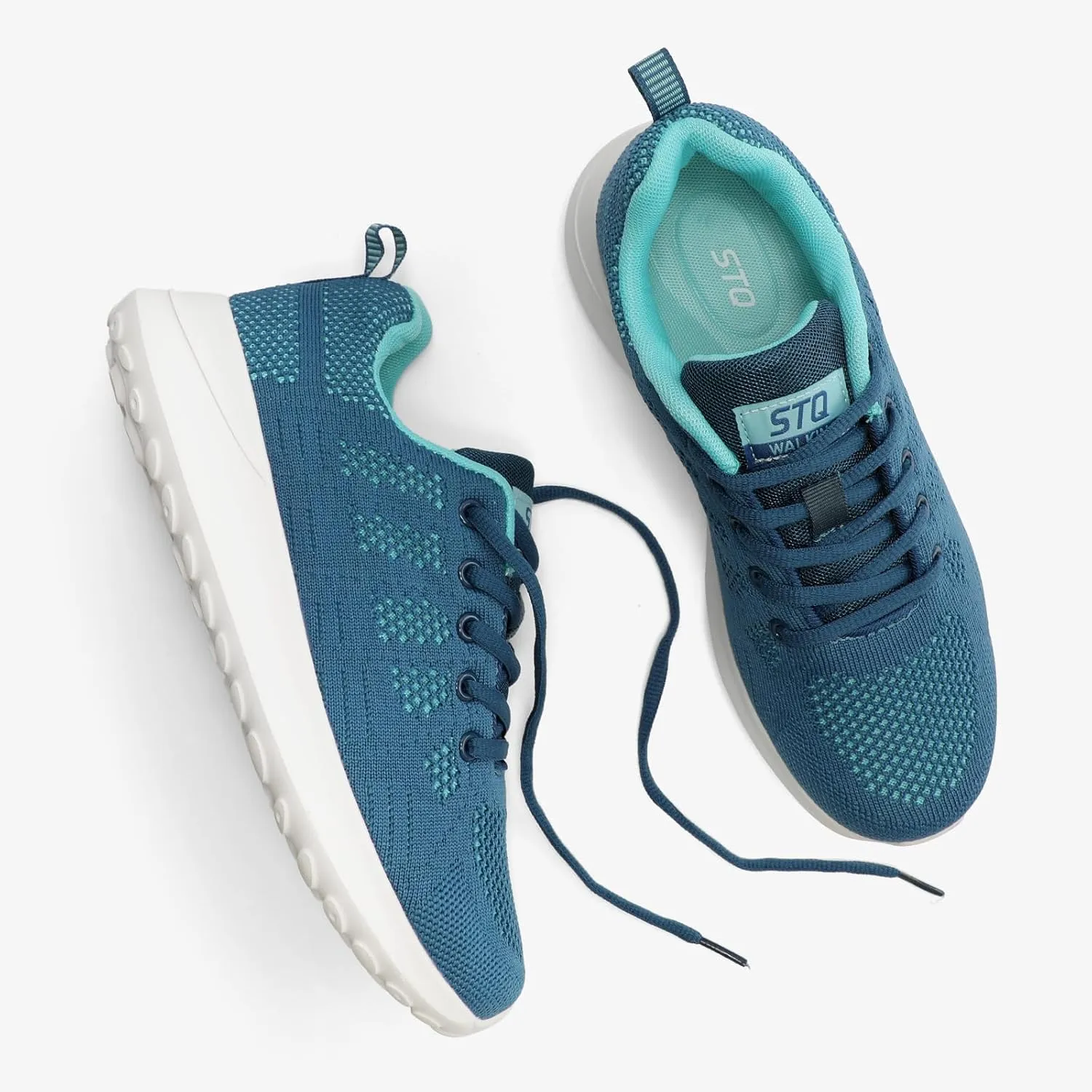 STQ Tennis Shoes Womens Lightweight Comfortable Lace up Walking Shoes Athletic Fashion Workout Gym Cross Training Sneakers