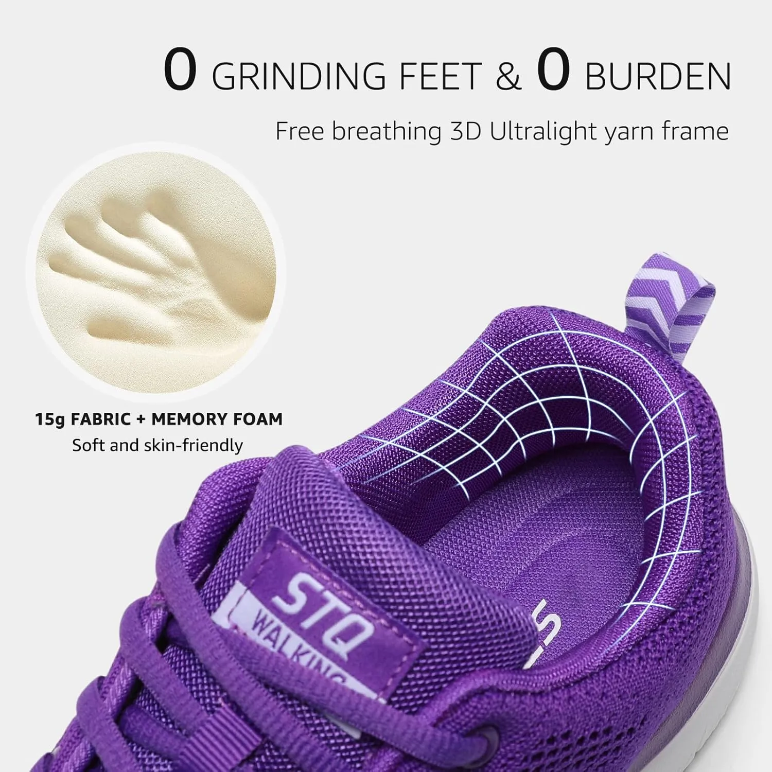 STQ Tennis Shoes Womens Lightweight Comfortable Lace up Walking Shoes Athletic Fashion Workout Gym Cross Training Sneakers