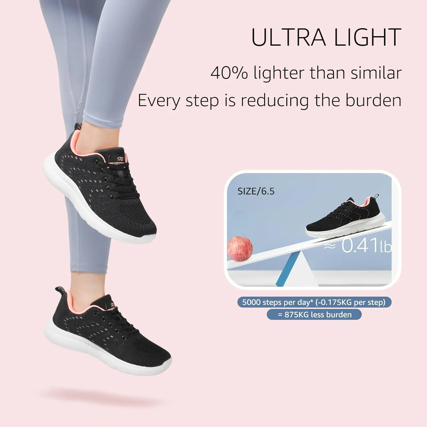 STQ Tennis Shoes Womens Lightweight Comfortable Walking Shoes Athletic Fashion Workout Gym Cross Training Sneakers
